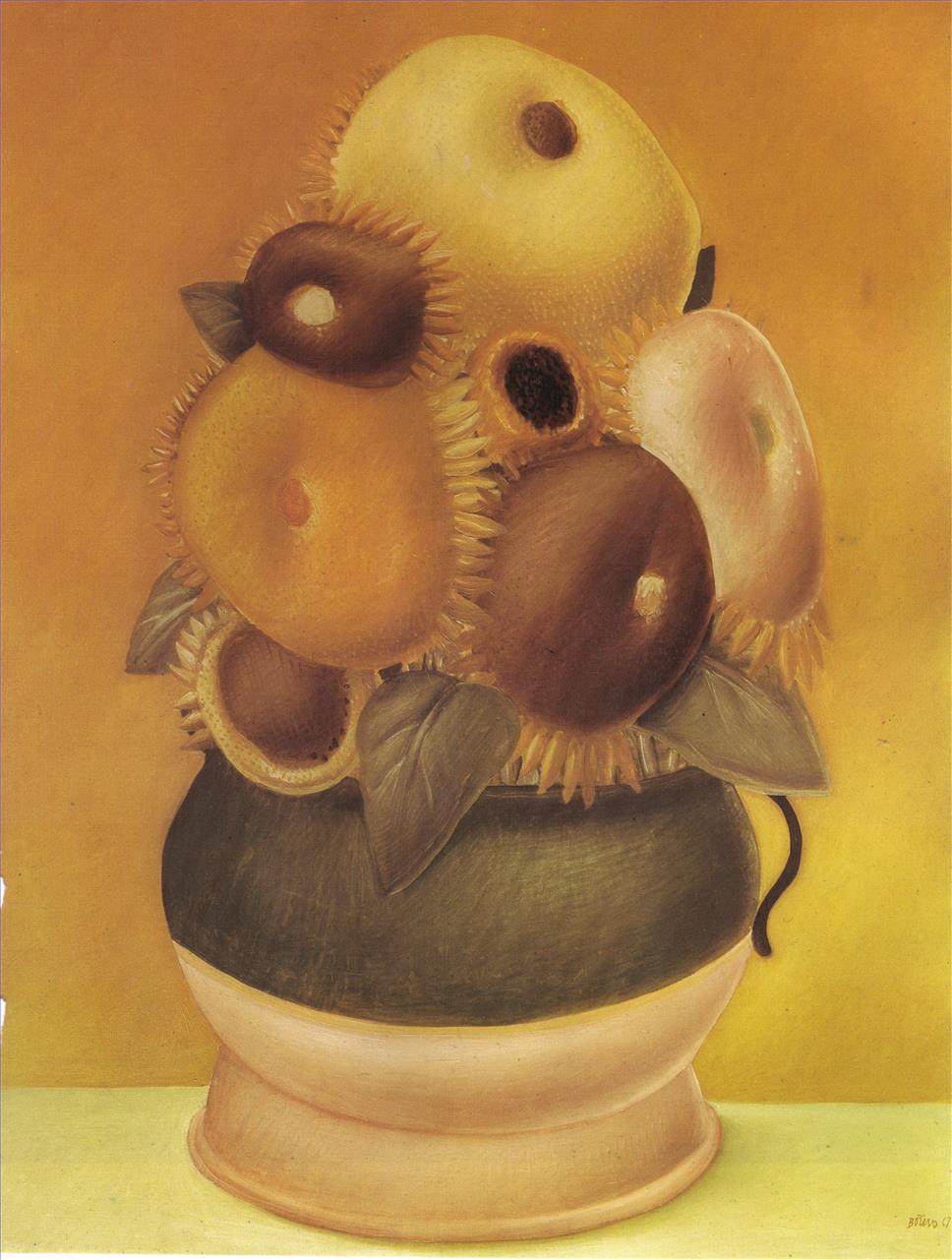 Tournesols Fernando Botero Peintures à l'huile